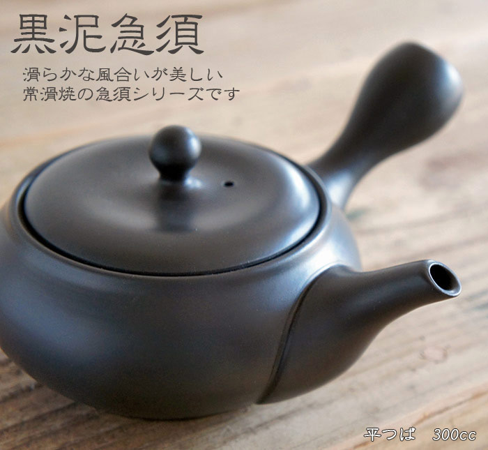 日本茶を最高の状態で楽しむ 黒泥急須 平ツバ 常滑焼 TOJIKI TONYA やかん 送料0円 激安超特価 ブラック ポット