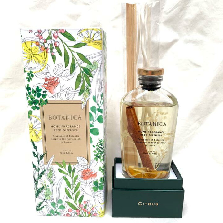 楽天市場 Botanica ボタニカ ハーバリウムリードディフューザーnew ローズ ベリー シトラス ハーバル 170ml Vanillaオンラインストア