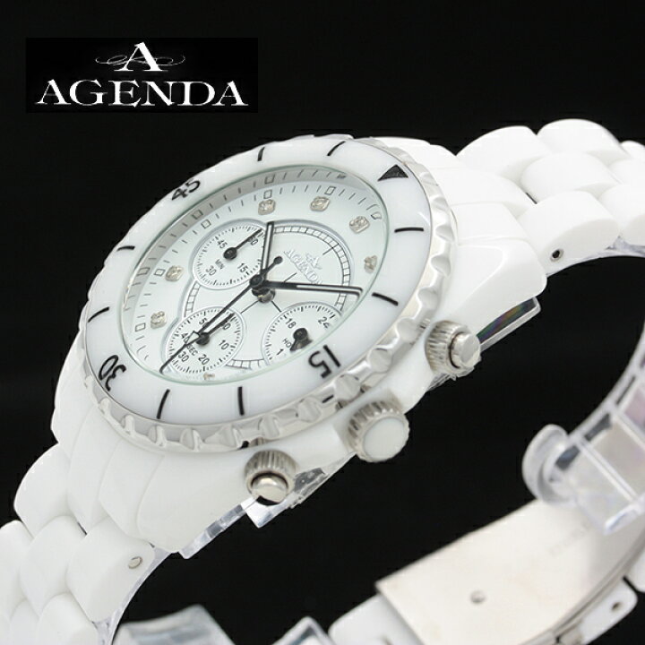 楽天市場】アジェンダ AGENDA 腕時計 レジン クロノグラフ AG-8519-01 