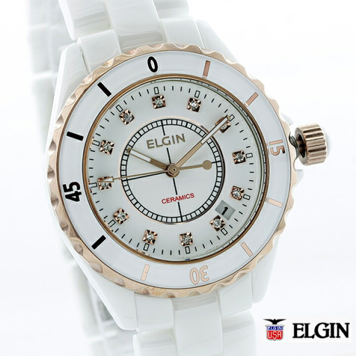 楽天市場】エルジン ELGIN 腕時計 セラミック レディース FK1377C-W