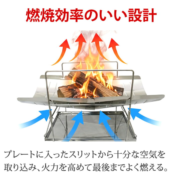 楽天市場】焚き火台 焚火台 [ 軽量 767g A4サイズでコンパクト 