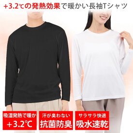 長袖 tシャツ ロングtシャツ メンズ レディース [ 吸湿発熱で暖かい 99%抗菌で汗が臭わない ] 吸水 速乾 ドライ UVカット 無地 シャツ 白 黒 スポーツ キャンプ アウトドア トレーニング ランニング 服 服装 人気 ブランド スポーツウェア ロンT LAD WEATHER ラドウェザー