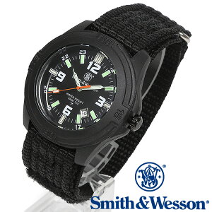 [���K�i] �X�~�X���E�F�b�\�� Smith & Wesson �~���^���[�r���v SOLDIER WATCH NYLON STRAP BLACK SWW-12T [] [��������] [�G���f�ڃu�����h]