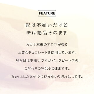楽天市場 生チョコの切れはし ラムレーズン 10 31着迄 横浜チョコレートのバニラビーンズ