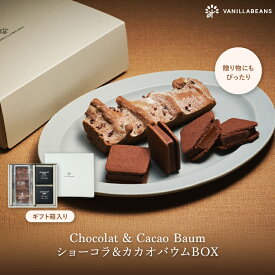 ショーコラ＆カカオバウムBOX バニラビーンズ ショーコラ バウムクーヘン ギフト プレゼント チョコレート お菓子 スイーツ クッキー 個包装 詰め合わせ ギフト
