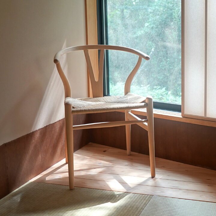 楽天市場】Yチェア ビーチ ソープフィニッシュ 45cm／43cm【Yチェア 