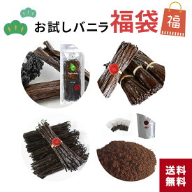 ポイントUP！18~21cm 豪華4種セット 福袋 バニラビーンズ ヴァヌアツ産【3本】 コモロ産【100g×10個】 マダガスカル産【100g×10個】 バニラパウダー 【5g】 ふくぶくろ セット