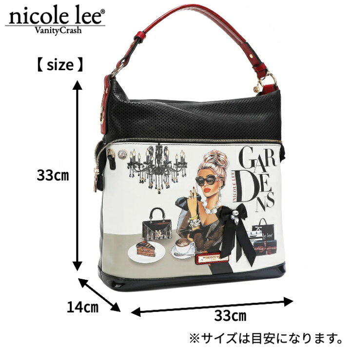 楽天市場】nicolelee ニコールリーLIB16903 Lady in Black トート 