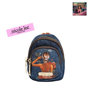 nicolelee ニコールリー CP7704D デニムバックパック小銭入れ マルチポーチ リュック ミニリュックポーチ デザインバッグ チャーム 小銭入れ お洒落 レディース バッグ 鞄 高見え 大容量 ヴィー