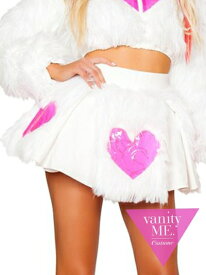 LA直輸入costume ライトアップピンクハートホワイトシャッグスカート コスプレ 衣装 仮装 コスチュームハロウィン vjv-rb301