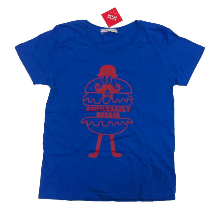 楽天市場 メール便送料無料 Tシャツ ハンバーガー ブルー イラスト 青色 半袖 レディース Mサイズ トップス カットソー ルームウェア 部屋着 春 夏 秋 中学生 高校生 女子 女性 大人 おしゃれ かわいい 楽天マラソン 買い回り 送料無料 1000円ぽっきり 1000円