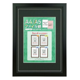 クリアファイル用 額縁 A4/A5ファイル額 全4色 4サイズ兼用 マット2枚付き フレーム 額 額装 推し活 クリアホルダー クリアフォルダー 飾る コレクション アニメ ゲーム グッズ 壁掛け OA JIS 用紙