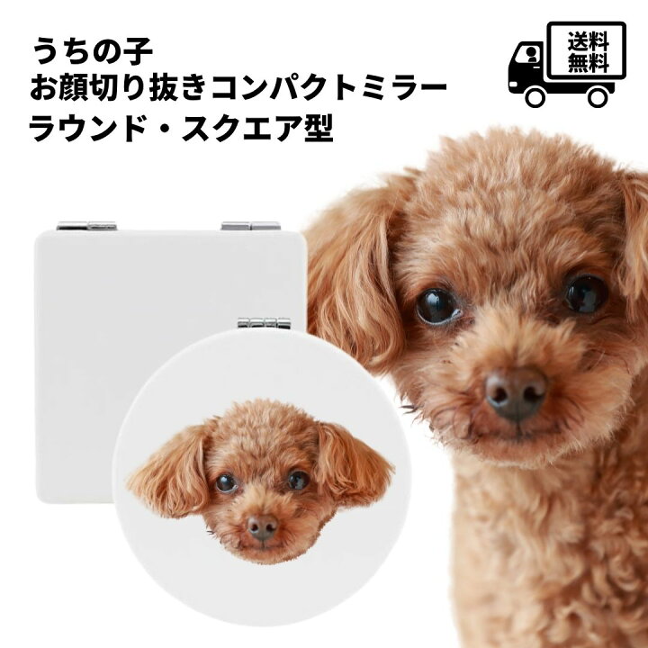 楽天市場 犬 猫 ペット 写真 コンパクトミラー オリジナル グッズ プレゼント メール便 送料無料 犬 猫 動物 アニマル オーダーメイド 鏡 ミラー 印刷 プリント ギフト プレゼント かわいい 万丈 額縁 アルバム 雑貨の老舗