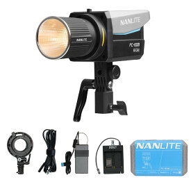 NANLITE FC-60B 撮影用ライト LED 高出力78W 色温度2700-6500K CRI96 TLCI98 バイカラー LED 定常光 12種類照明効果 過熱保護 アプリ操作 USB-PD給電対応 ボーエンズマウント ケース付き ビデオライト 定常光ライト ライブ配信 スタジオ撮影