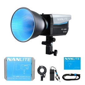 NANLITE FC-120C 撮影用ライト LED 出力145W 色温度2700-7500K CRI95 フルカラー RGBW 定常光 アプリ操作 FMマウント 過熱保護 USB-PD給電対応 ケース付き 静音 ビデオライト 補助光 定常光ライト ライブ配信 記念撮影 スタジオ撮影
