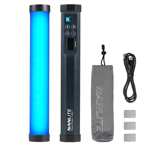 NANLITE PavoTube II 6CP �X�e�B�b�N���C�g �`���[�u���C�g 360°RGB�B�e�p���C�g CRI95 �F���x2400-12000K G/M: ±150 36000�F���� �P�x���R���� Type-C�[�d�� �A�v���Ή� �`���[�u�^�B�e�p���C�g �������K�i