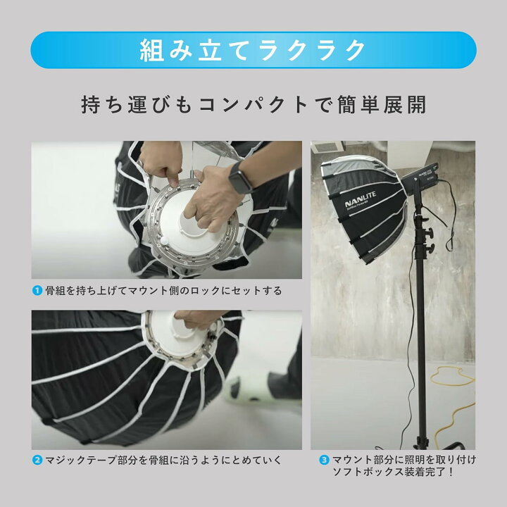 楽天市場】NANLITE パラボリックソフトボックス60cm SB-FMM-60 Forza 