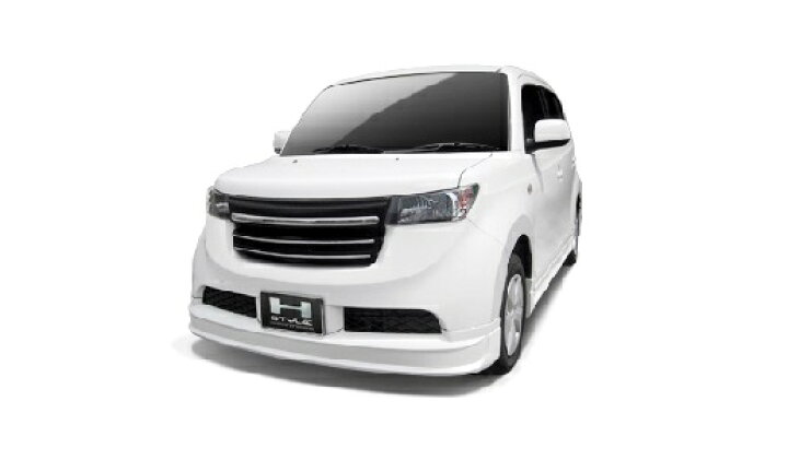 【在庫処分】トヨタ ｂB前期用　H-STYLE　フロントスポイラー　未塗装【素地】メーカー生産終了エアロ！  vanquish  international