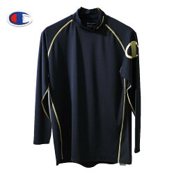 2016春夏新作)Championチャンピオンスポーツ長袖モックネックロングスリーブTシャツメンズストレッチインナー吸汗速乾消臭ダブルドライC34H107