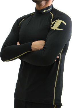 Championチャンピオンスポーツ長袖モックネックロングスリーブTシャツメンズストレッチインナー吸汗速乾消臭ダブルドライCM4HH531S送料無料