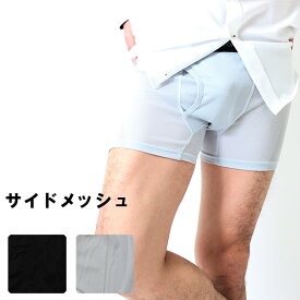 サイドメッシュ 前開き ボクサーパンツ メッシュ 吸汗速乾 春 夏 メンズ インナー 下着 肌着 13-682 クールビズ ボクサーブリーフ メッシュ ボクサー 前あき 1000円ポッキリ送料無料