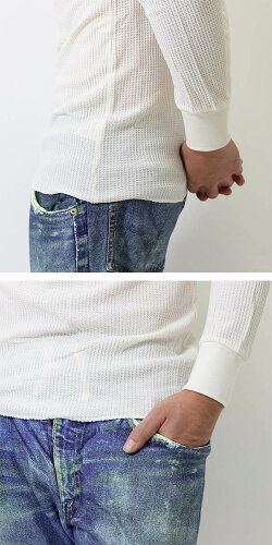 Hanes(ヘインズ)サーマル長袖丸首tシャツ(MH4118)メンズ