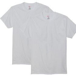 送料無料2枚セット綿100%メンズインナーTシャツ(VネックTシャツ)(丸首Tシャツ)【RCP】【男性白下着2P年間定番ヘインズ肌着半袖】【2枚組|福袋】【Hanesコットン/ホワイトパックT】