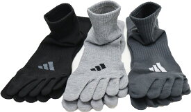 3足セット（adidas）アディダス 5本指ソックス メンズ 五本指 ソックス 3p 靴下 くるぶし丈 5本指 アディダスソックス 3足組