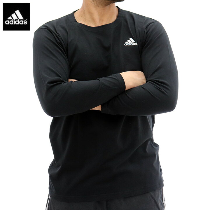 楽天市場 Adidas アディダス ロンｔ 長袖 Tシャツ 綿100 アディダスtシャツ メンズ ブラック メンズインナーshopバンタン