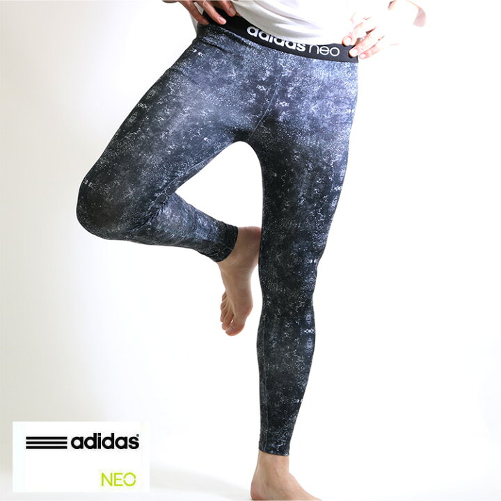 楽天市場 Adidas アディダス ストレッチタイツ 前とじ メンズ 柄入り おしゃれ Asw103a レギンス タイツ メンズ インナーshopバンタン