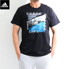 adidas アディダス 春夏 フォトグラフィック Tシャツ メンズ 半袖 綿100％ コットン