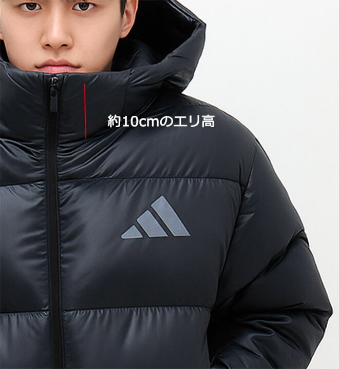 楽天市場】adidas アディダス メンズ ダウンジャケット フード付き 