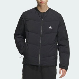 adidas アディダス メンズ ダウンジャケット 襟なしダウン メンズ 襟 なし ダウン あったか 冬 ノーカラー ダウンシャツ