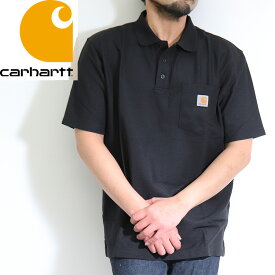 carhartt(カーハート) ビッグシルエット ポロシャツ メンズ ポケット 半袖 ロゴ ポロ シャツ オーバーサイズ USサイズ