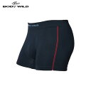 日本製 ボディーワイルド 3D ボクサーパンツ BWS852 パンツ 下着 グンゼ ボディワイルド 前とじ ブラック BODYWILD アンダーウエア インナーウエア ボクサー サイドライン