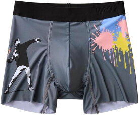 日本製 バンクシー コラボ グンゼ ボクサーパンツ メンズ アーティスト グッズ コラボ パンツ 下着 前とじ ストレッチ