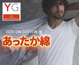 冬用 GUNZE グンゼ YG メンズ あったか 綿100% インナー シャツ 半袖 Vネック Tシャツ下着 肌着 YV0915 綿100