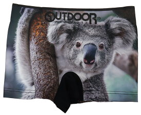 outdoor ボクサーパンツ アニマル コアラ メンズ 成型 ストレッチ まえとじ OUTDOOR ブランド アウトドアボクサーパンツ 下着