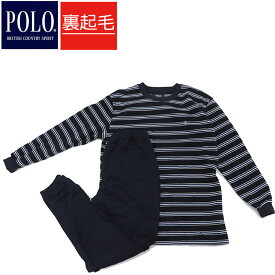 冬 POLO 裏起毛 パジャマ メンズ あったか 男性 おしゃれ 軽い着心地 トレーナー パンツ 上下セット あたたかい 暖か 節電 部屋着 保温