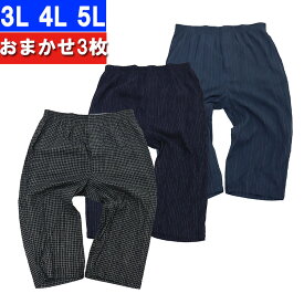 3枚セット 大きいサイズ ステテコ キングサイズ ビッグサイズ メンズ 前あき 綿100％ 大きいステテコ 【 3枚セット 】3L 4L 5L パンツ 7分丈
