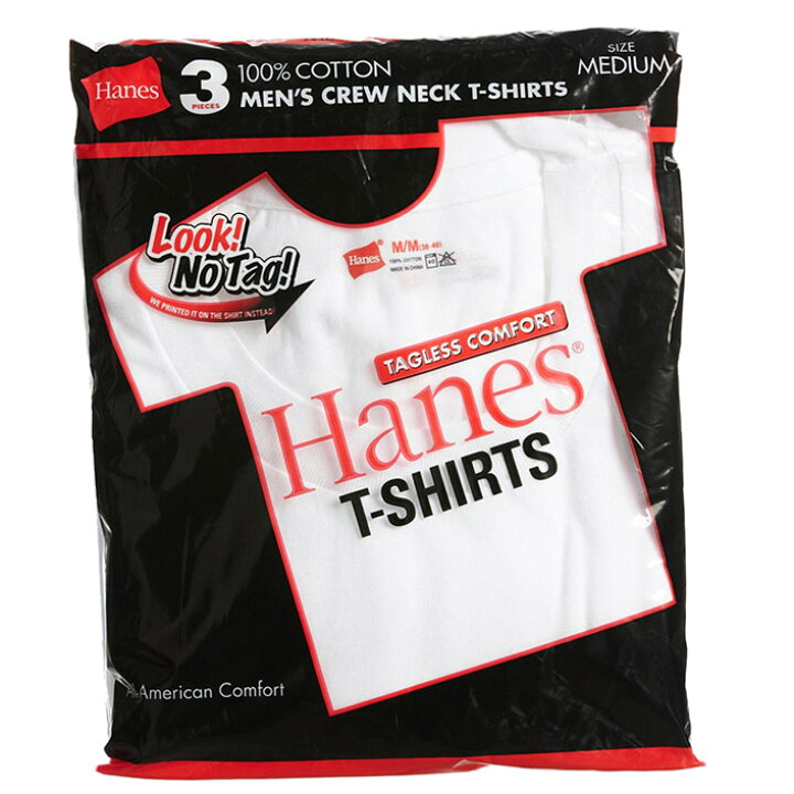 楽天市場】Hanes ヘインズ 赤ラベル ヘインズ tシャツ クルーネックT 