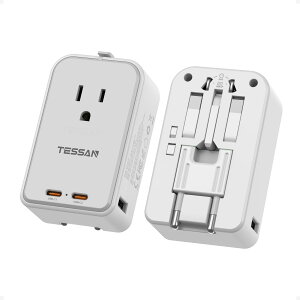 �ϊ��v���O �S���E�Ή� TESSAN �C�O�����^���s�p�R���Z���g 45W �}���[�d 2��USB-C��2��USB-A�|�[�g�t�� C/O/BF/A�^�C�v�t�� �C�O�d���ϊ��� �}���`�ϊ��v���O �d���ϊ��A�_�v�^�[ �؍�/���[���b�p/