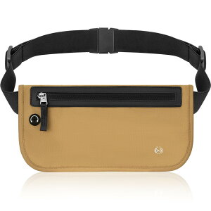 Mellbree セキュリティポーチ スキミング防止 防犯グッズ ウエストポーチ スリ対策 海外旅行用 貴重品ポーチ 薄型軽量 RFIDブロック 多機能収納 メンズ/レディース対応 防水仕様 旅行便利グッ