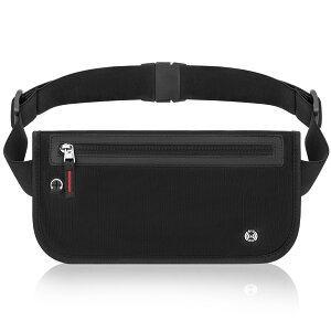 Mellbree セキュリティポーチ スキミング防止 防犯グッズ ウエストポーチ スリ対策 海外旅行用 貴重品ポーチ 薄型軽量 RFIDブロック 多機能収納 メンズ/レディース対応 防水仕様 旅行便利グッ