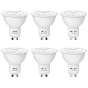 DiCUNO LED�d�� GU10���� �����F 50W�`�n���Q������ 5W LED�X�|�b�g���C�g 500lm 5000K �L�p ���P�x �ȃG�l AC100V �������Ή� 6��