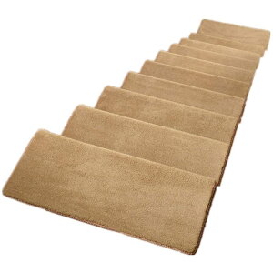 階段マット 厚さ18mm 15枚 ふわふわ 滑り止め 防音 折り曲げ 新型 足腰にやさしい 超厚手 キズ防止 吸着 ズレない 耐久的 四季通用 階段クッション 階段カーペット 大きい 長方形 65×24cm 多色