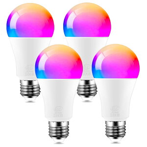 HEKEE LED�X�}�[�g�d�� E26���� RGB 100W�`����(12W) 1250LM, Alexa �Ή� 2700K-6000K �F���x�����\ 1600���F �Ԑڏ� (4�p�b�N)