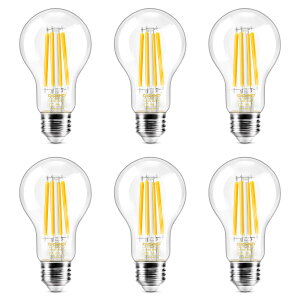DiCUNO LED�d�� E26���� �d���F 120W�`���� �G�W�\�� 12W �t�B�������g�d�� 1650lm 2700k ��ʓd���` �N���A�^�C�v �ȃG�l �S���� A60 �������Ή� 6��