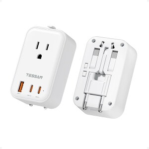 �ϊ��v���O �S���E�Ή� �C�O�R���Z���g TESSAN �����^���s�p�R���Z���g C/O/BF/A�^�C�v�t�� 2��USB-C��1��USB-A�|�[�g�t�� �C�O�d���ϊ��� �}���`�ϊ��v���O �d���ϊ��A�_�v�^�[ �؍�/���[���b�p/