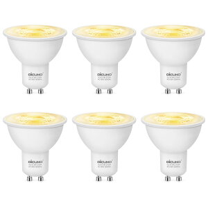 DiCUNO LED�d�� GU10���� �d���F 50W�`�n���Q������ 5W LED�X�|�b�g���C�g 500lm 2700K �L�p ���P�x �ȃG�l AC100V �������Ή� 6��